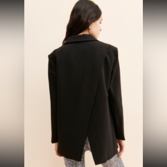 Bardot Women's Elegant Oversize   Black Blazer Size Small Formal Party Wear - Picture 5 of 15